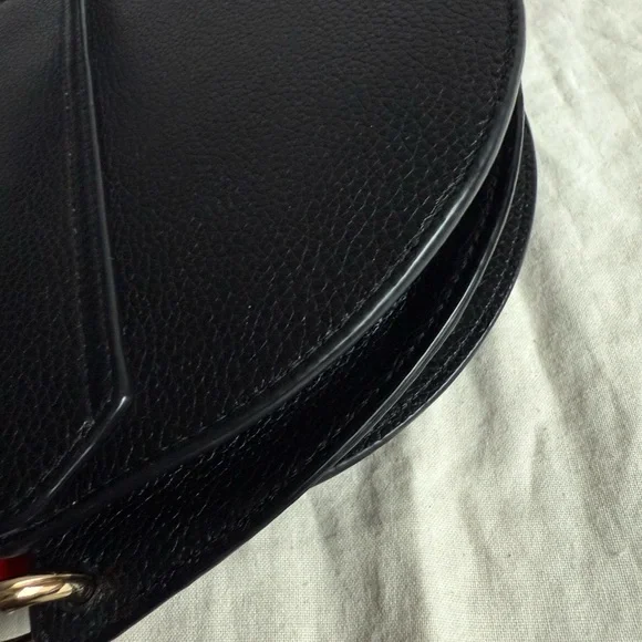 CHRISTIAN LOUBOUTIN By My Side Black Leather Shouder Bag - Picture 6 of 16